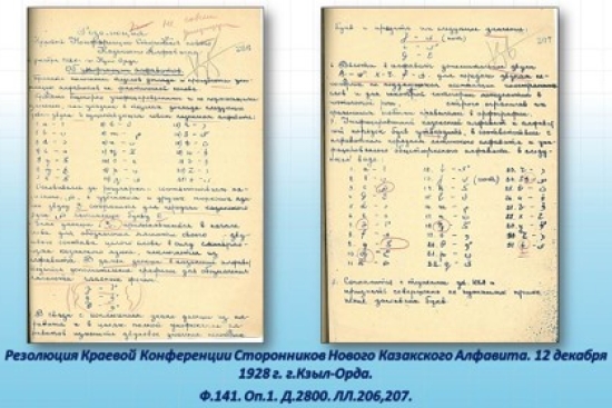 Тарихи құжат: 1928 жылғы қазақ әліпбиін латыншаға көшіру резолюциясы